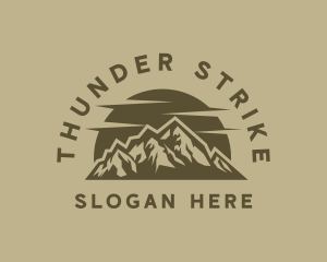 Rustic Mountain Peak logo design