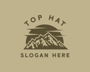 Rustic Mountain Peak logo design