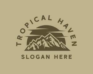 Rustic Mountain Peak logo design