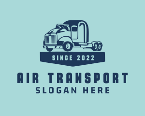 Blue Transport Vehicle  logo design