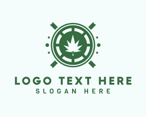 Marijuana Plant Emblem logo