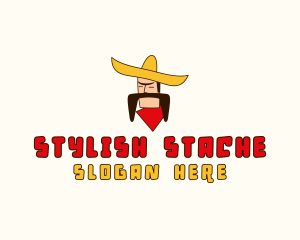 Mustache Sombrero Man logo