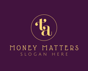 Elegant Monogram Letter TA logo