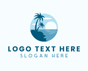 Sun Palm Tree Island logo