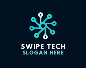 Connection Spin Tech logo design