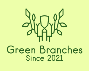 Green Forest Branch logo design