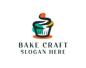 Cupcake Desert Bakery logo design