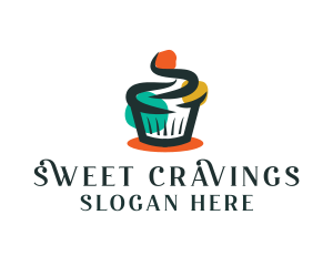 Cupcake Desert Bakery logo design