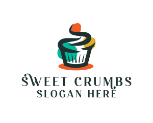 Cupcake Desert Bakery logo design