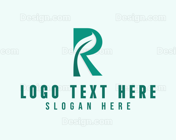 Eco Farm Letter R Logo