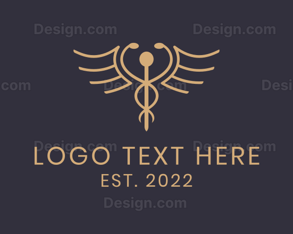 Luxury Caduceus Medicine Logo