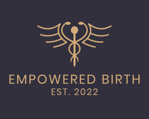 Luxury Caduceus Medicine logo