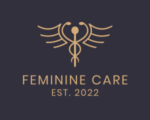 Luxury Caduceus Medicine logo design