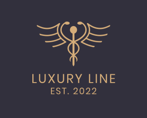 Luxury Caduceus Medicine logo design