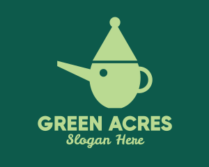 Green Teapot Pinocchio logo design