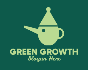 Green Teapot Pinocchio logo design