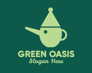 Green Teapot Pinocchio logo design