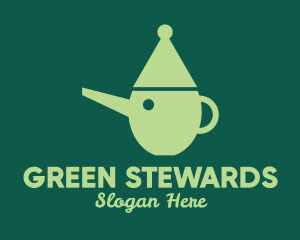 Green Teapot Pinocchio logo design