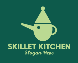 Green Teapot Pinocchio logo design