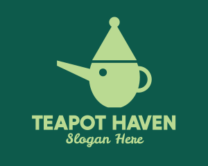Green Teapot Pinocchio logo design