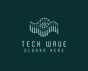 Technology Wave Science logo design