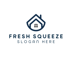 Blue Bowl House logo design