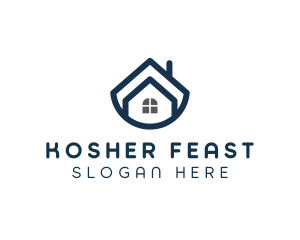 Blue Bowl House logo design