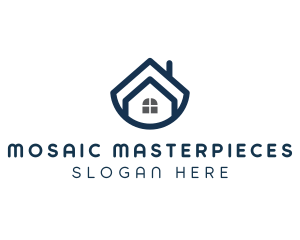 Blue Bowl House logo design