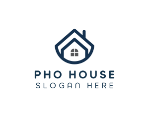 Blue Bowl House logo design