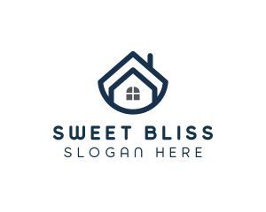 Blue Bowl House logo design