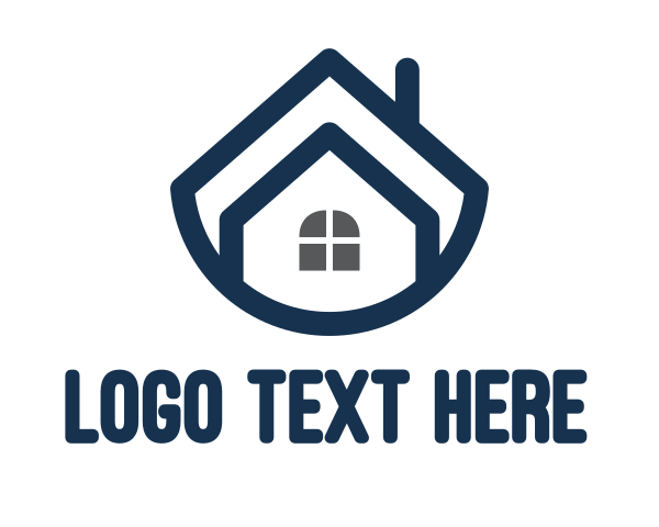 Blue House logo example 2
