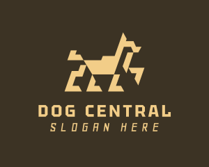 Geometric Pet Dog logo design