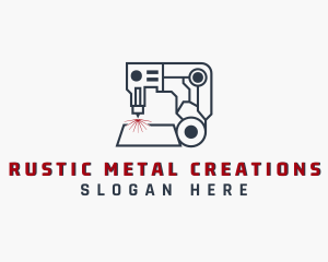 Laser CNC Metalwork logo design