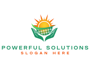 Sustainable Solar Panel logo design