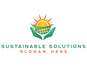 Sustainable Solar Panel logo design