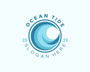 Ocean Sea Wave logo design