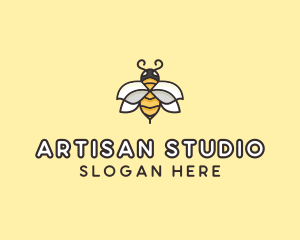 Yellow Honey Bee  logo design