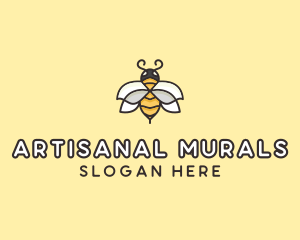 Yellow Honey Bee  logo design