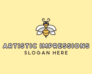 Yellow Honey Bee  logo design