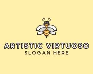 Yellow Honey Bee  logo design