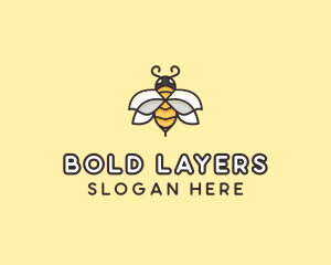 Yellow Honey Bee  logo design