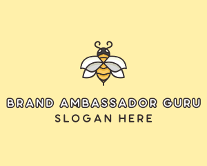 Yellow Honey Bee  logo design