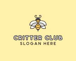 Yellow Honey Bee  logo design