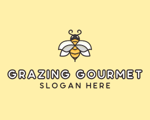 Yellow Honey Bee  logo design