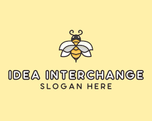 Yellow Honey Bee  logo design