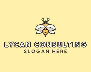 Yellow Honey Bee  logo design