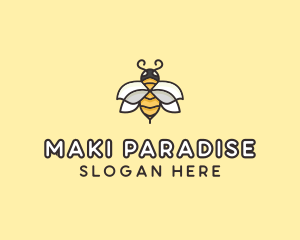 Yellow Honey Bee  logo design