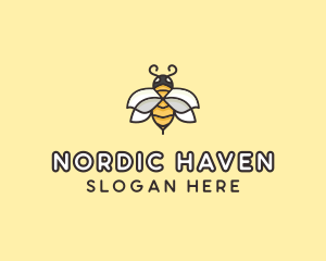 Yellow Honey Bee  logo design