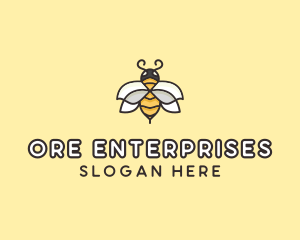 Yellow Honey Bee  logo design