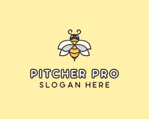 Yellow Honey Bee  logo design